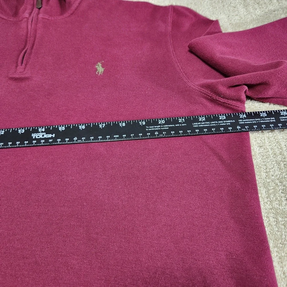 Polo Ralph Lauren 1/4 Zip Sweater Men Large Estate Rib‎ Cotton Minimal Luxury